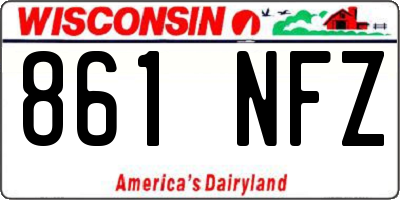WI license plate 861NFZ