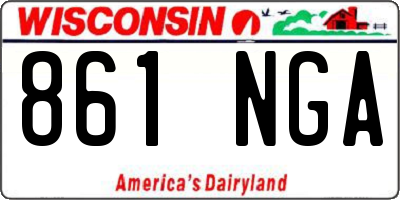 WI license plate 861NGA