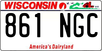 WI license plate 861NGC
