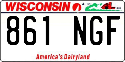 WI license plate 861NGF