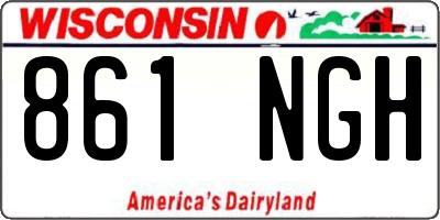 WI license plate 861NGH
