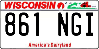 WI license plate 861NGI