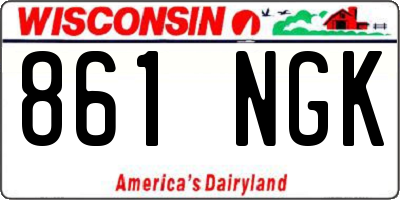 WI license plate 861NGK