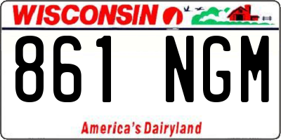 WI license plate 861NGM