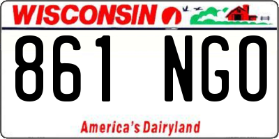 WI license plate 861NGO