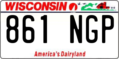 WI license plate 861NGP