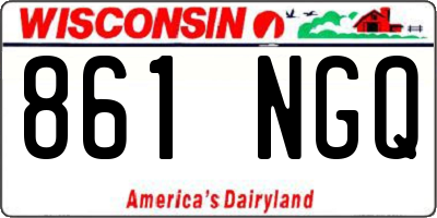WI license plate 861NGQ