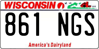 WI license plate 861NGS