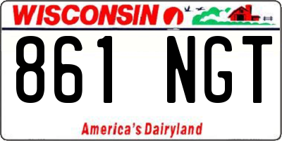 WI license plate 861NGT