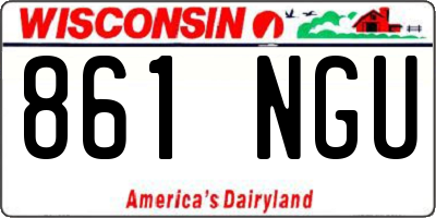 WI license plate 861NGU