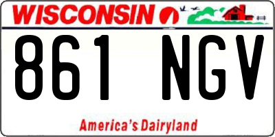 WI license plate 861NGV