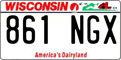 WI license plate 861NGX