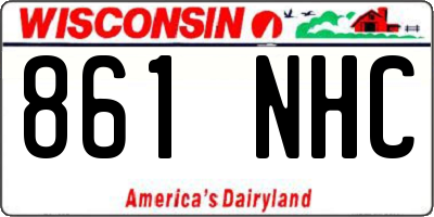WI license plate 861NHC