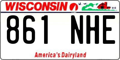 WI license plate 861NHE