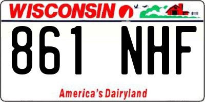 WI license plate 861NHF