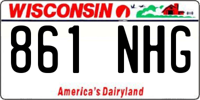 WI license plate 861NHG