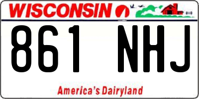 WI license plate 861NHJ