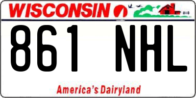 WI license plate 861NHL