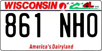 WI license plate 861NHO