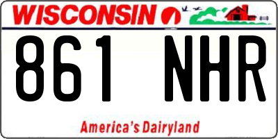 WI license plate 861NHR