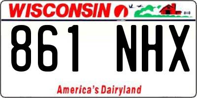 WI license plate 861NHX
