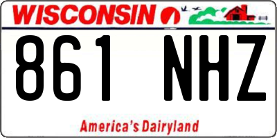 WI license plate 861NHZ