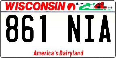 WI license plate 861NIA