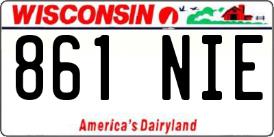 WI license plate 861NIE