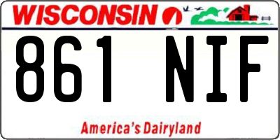 WI license plate 861NIF