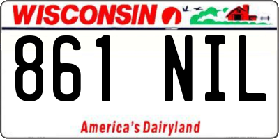 WI license plate 861NIL