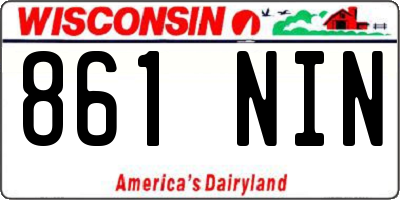 WI license plate 861NIN