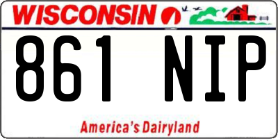 WI license plate 861NIP