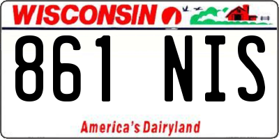 WI license plate 861NIS