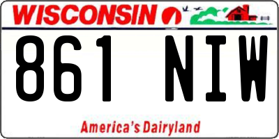 WI license plate 861NIW