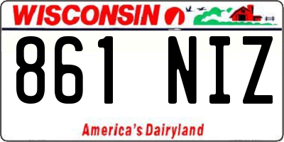 WI license plate 861NIZ