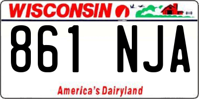 WI license plate 861NJA