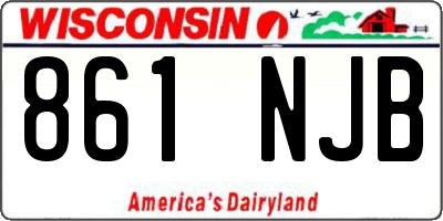 WI license plate 861NJB