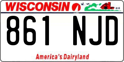 WI license plate 861NJD