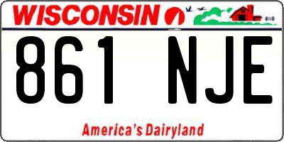 WI license plate 861NJE