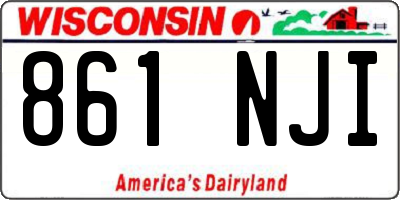 WI license plate 861NJI