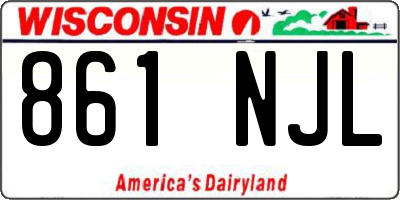 WI license plate 861NJL