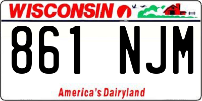 WI license plate 861NJM