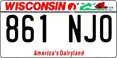 WI license plate 861NJO