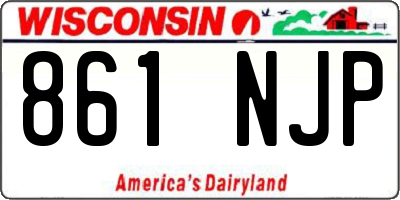 WI license plate 861NJP