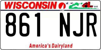 WI license plate 861NJR