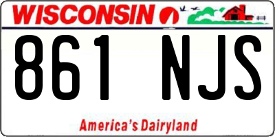 WI license plate 861NJS