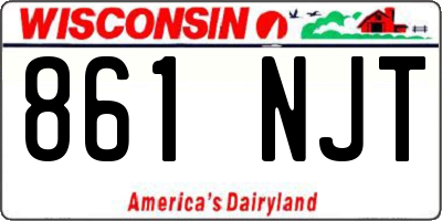 WI license plate 861NJT