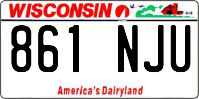 WI license plate 861NJU