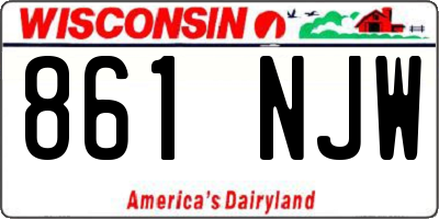 WI license plate 861NJW
