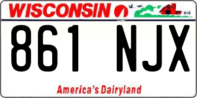 WI license plate 861NJX